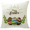 Spring Bunny Egg Digital Print Linen Hide Clincet d&#39;oreiller à fermeture éclair 2021 Couvre d&#39;oreillers décoratifs de Pâques